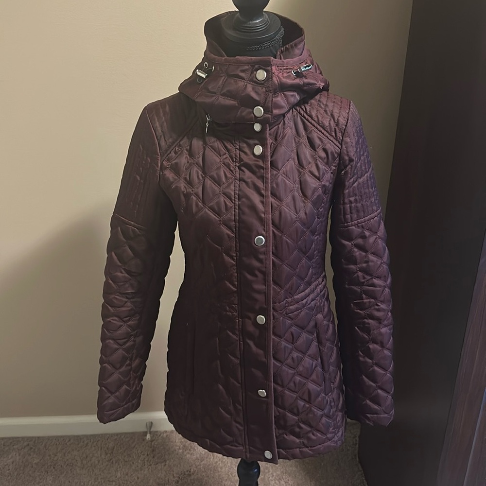 Burgundy Marc New York Calypso Quilted Puffer Jacket